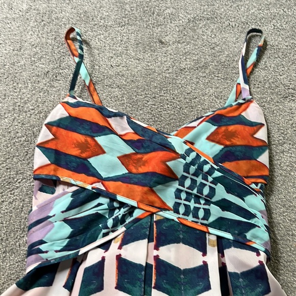 Jessica Simpson Colorful Maxi Boho Print Sundress with Built in Bra- 4 - Picture 5 of 8